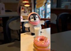 Delicious milk~~#creative #AI #new #funny #fun #cute #interesting #Penguin #healing #cuteanimals